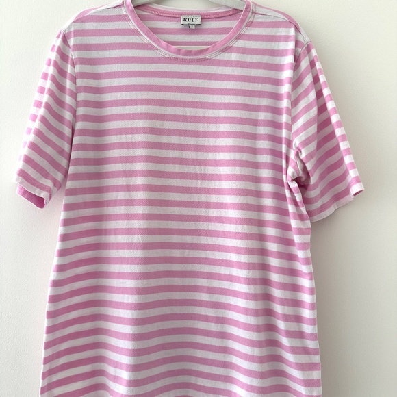 KULE Tops - Kule The Modern Striped Tee - Pink/White - Small